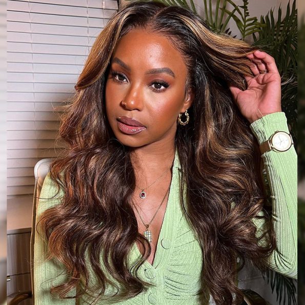 Ombre highlight body wave wig