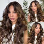 brown highlight human hair wig (2)