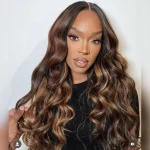 brown highlight human hair wig (2)