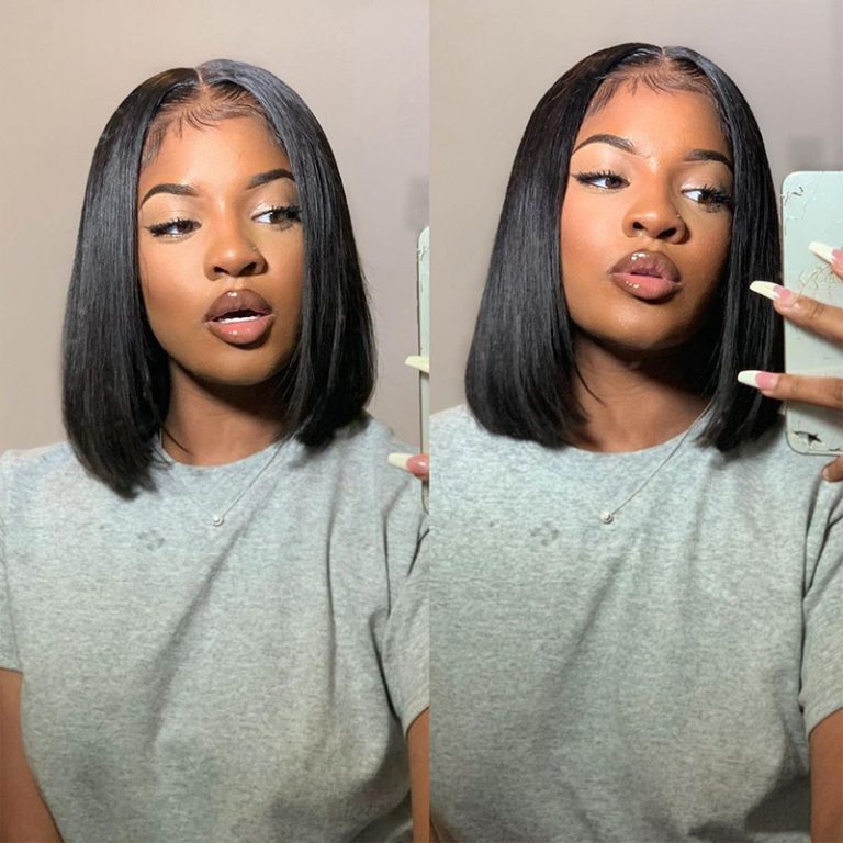 Bleached Knots Straight Bob Human Hair Wig | Recool Hair