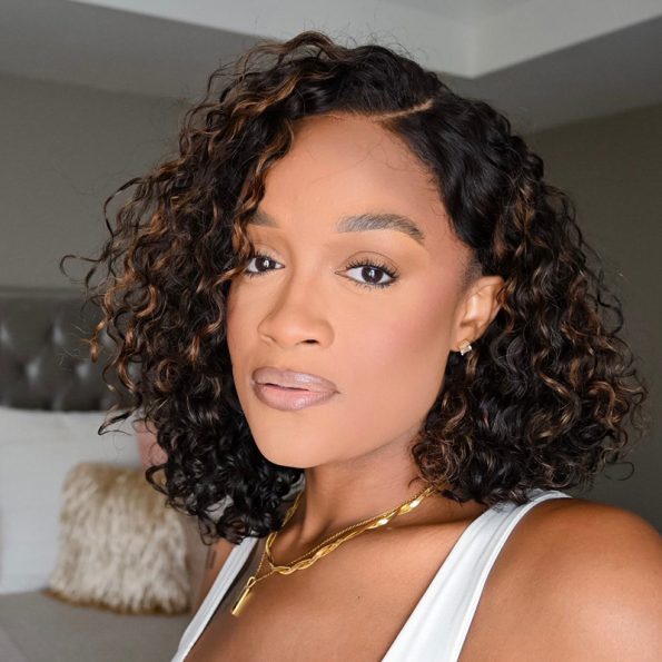highlight water wave short wig