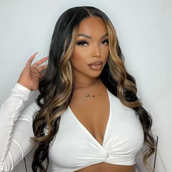 black-with-blonde-highlight-loose-body-wave-wig