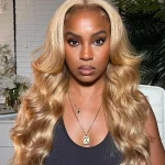honey blonde human hair glueless wig