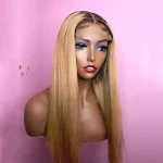 ombre color honey blonde glueless human hair wig (6)