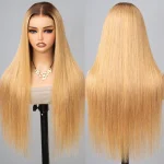 ombre color honey blonde glueless human hair wig (6)