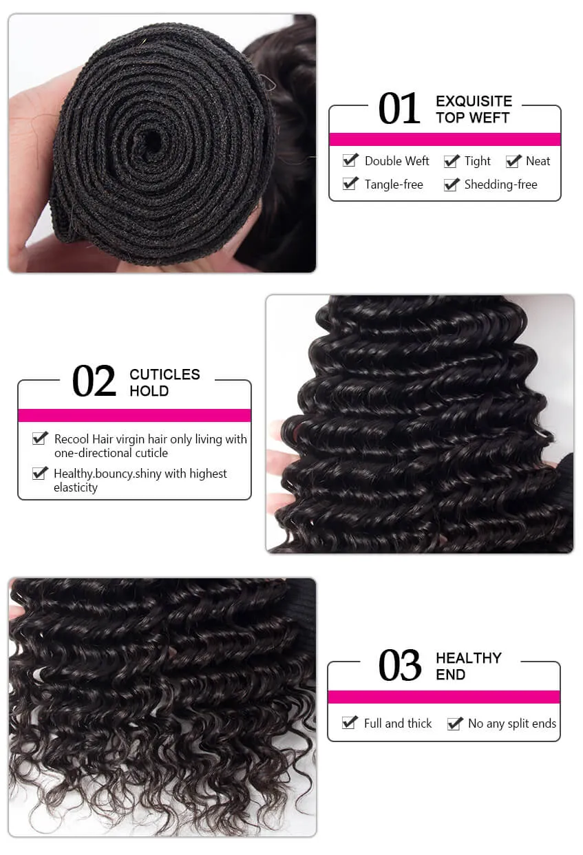 remy deep wave weave hair bundles