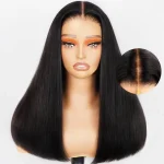 blunt cut straight human hair wig 2 (2)
