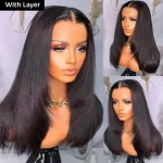 double drawn straight hair blunt cut wig (3)