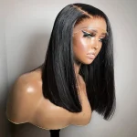 double drawn straight hair blunt cut wig (3)