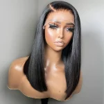 double drawn straight hair blunt cut wig (3)