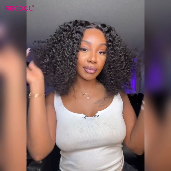 curly 4×4 lace closure bob wig