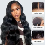 body wave glueless human hair wig