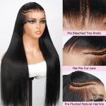 straight hair braid glueless wig