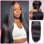 straight clip in hair extension video (2)