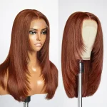 copper brown human hair layered wig (3)