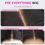 double drawn straight hair blunt cut wig (3)