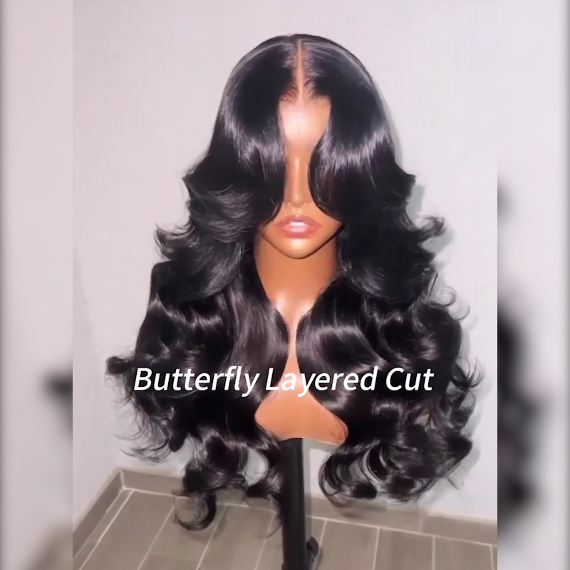 Layer cut style loose body wave wig 8