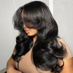 Layer cut style loose body wave wig 8