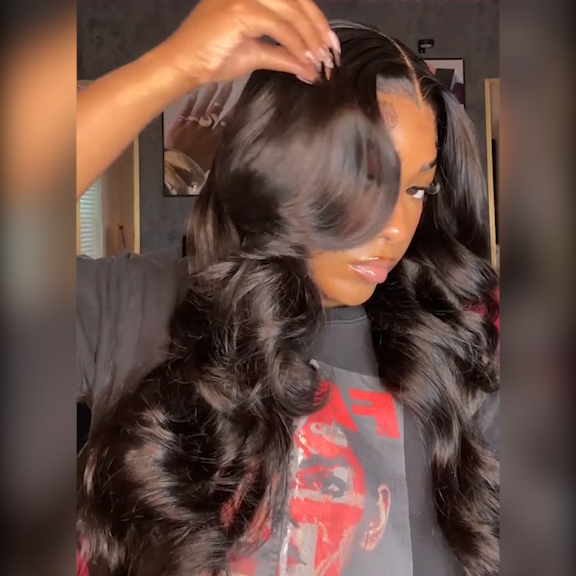 body wave pull go glueless wig