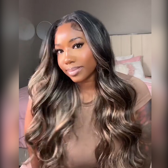 u part wig balayage highlight wig (2)