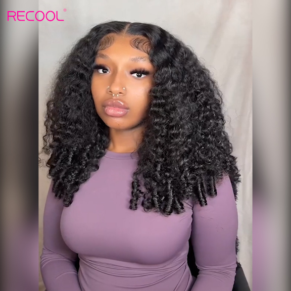 burmese curly human hair glueless wig (3)