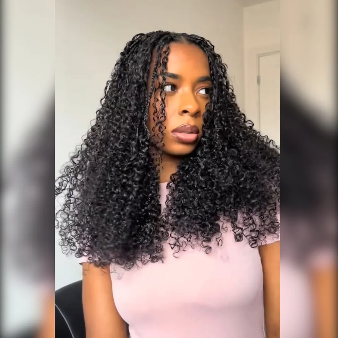 kinky curly crochet hair extension